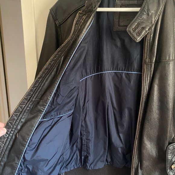 Dark Brown Leather Jacket - Massimo Dutti - Picture 6 of 15